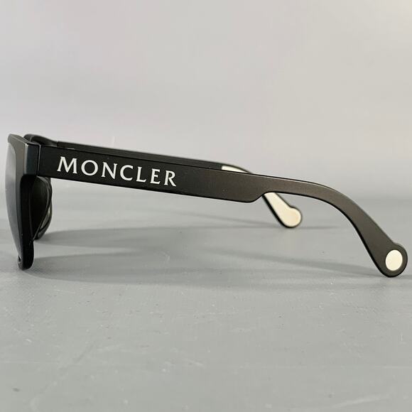 MONCLER Black Acetate Square Mirrored Sunglasses main image 4